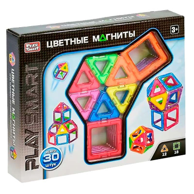 Магнитный конструктор 30 деталей Play Smart 2427